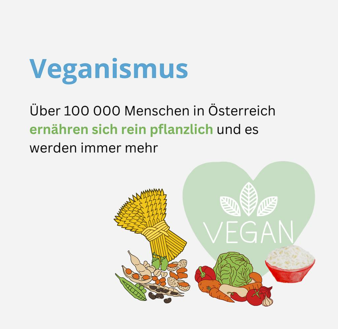 Über 100.000 Menschen ernähren sich in Österreich rein vegan und es werden immer mehr.